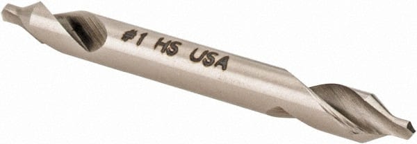 Hertel - #1 Plain Cut 60° Incl Angle High Speed Steel Combo Drill & Countersink - Americas Industrial Supply