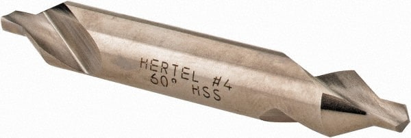 Hertel - #4 Plain Cut 60° Incl Angle High Speed Steel Combo Drill & Countersink - Americas Industrial Supply