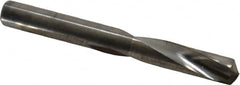 Hertel - 19/64" 135° Spiral Flute Solid Carbide Screw Machine Drill Bit - Bright Finish, Right Hand Cut, 1-9/16" Flute Length, 2-3/4" OAL, Split Point, Straight Shank - Americas Industrial Supply
