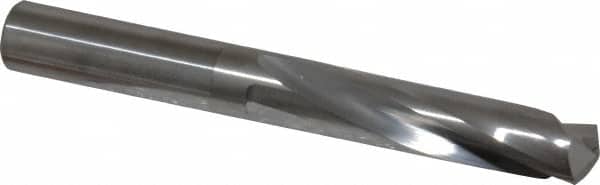 Hertel - 3/8" 135° Spiral Flute Solid Carbide Screw Machine Drill Bit - Americas Industrial Supply