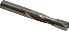 Hertel - 27/64" 135° Spiral Flute Solid Carbide Screw Machine Drill Bit - Bright Finish, Right Hand Cut, 2" Flute Length, 3-3/8" OAL, Split Point, Straight Shank - Americas Industrial Supply