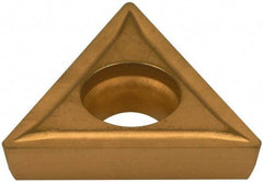 Hertel - TPMT321 GP Grade HC620B Carbide Boring Insert - TIN/TIC/TICN/TIN Finish, 60° Triangle, 11° Relief Angle, 3/8" Inscr Circle, 1/8" Thick, 1/64" Corner Radius - Americas Industrial Supply