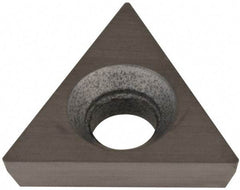 Hertel - TPCB220.5 Grade HT540B Carbide Boring Insert - Uncoated, 60° Triangle, 11° Relief Angle, 1/4" Inscr Circle, 3/32" Thick, 0.007" Corner Radius - Americas Industrial Supply