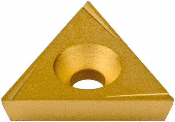 Hertel - TPCG320.5 Grade HC620B Carbide Boring Insert - TIN/TIC/TICN/TIN Finish, 60° Triangle, 11° Relief Angle, 3/8" Inscr Circle, 1/8" Thick, 0.007" Corner Radius - Americas Industrial Supply