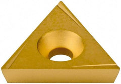 Hertel - TPCG320.5 Grade HC620B Carbide Boring Insert - TIN/TIC/TICN/TIN Finish, 60° Triangle, 11° Relief Angle, 3/8" Inscr Circle, 1/8" Thick, 0.007" Corner Radius - Americas Industrial Supply