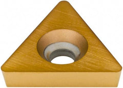Hertel - TD6P2 Grade HP520B Carbide Boring Insert - TiN Finish, 60° Triangle, 11° Relief Angle, 3/8" Inscr Circle, 1/8" Thick, 1/32" Corner Radius - Americas Industrial Supply