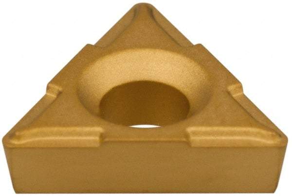 Hertel - TPCH221 Grade HC620B Carbide Boring Insert - TIN/TIC/TICN/TIN Finish, 60° Triangle, 11° Relief Angle, 1/4" Inscr Circle, 3/32" Thick, 1/64" Corner Radius - Americas Industrial Supply