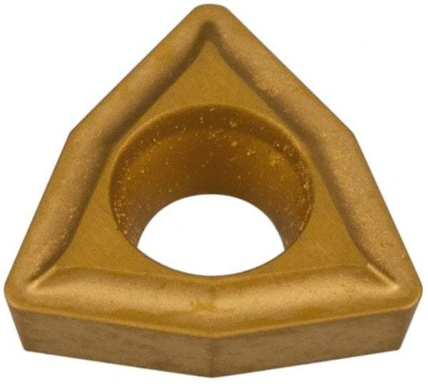 Hertel - WPMT 32.52 GP HP520B Grade Carbide Boring Insert - Trigon, 80° Incl Angle, 3/8" Inscr Circle, 5/64" Thick, 1/32" Cnr Rad - Americas Industrial Supply