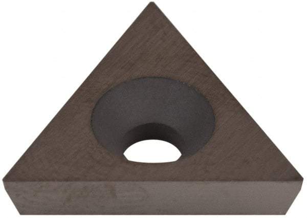 Hertel - TD6P05 Grade HT630B Cermet Boring Insert - Uncoated, 60° Triangle, 11° Relief Angle, 3/8" Inscr Circle, 1/8" Thick, 0.007" Corner Radius - Americas Industrial Supply