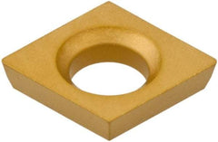 Hertel - CDHB 12061 HP520B Grade Carbide Boring Insert - Diamond, 80° Incl Angle, 5/32" Inscr Circle, .04" Thick, 1/64" Cnr Rad - Americas Industrial Supply