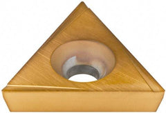 Hertel - TPCG320.5 Grade HP520B Carbide Boring Insert - TiN Finish, 60° Triangle, 11° Relief Angle, 3/8" Inscr Circle, 1/8" Thick, 0.007" Corner Radius - Americas Industrial Supply