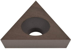 Hertel - TD6P01 Grade HT630B Cermet Boring Insert - Uncoated, 60° Triangle, 11° Relief Angle, 3/8" Inscr Circle, 1/8" Thick, 0.002" Corner Radius - Americas Industrial Supply