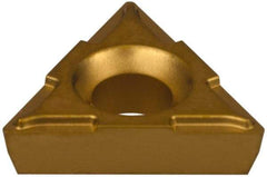 Hertel - TPCH220.5 Grade HC620B Carbide Boring Insert - TIN/TIC/TICN/TIN Finish, 60° Triangle, 11° Relief Angle, 1/4" Inscr Circle, 3/32" Thick, 0.007" Corner Radius - Americas Industrial Supply