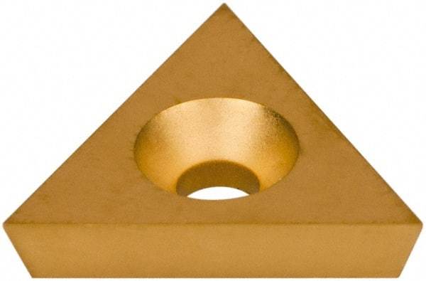 Hertel - TD6P01 Grade HC620B Carbide Boring Insert - TIN/TIC/TICN/TIN Finish, 60° Triangle, 11° Relief Angle, 3/8" Inscr Circle, 1/8" Thick, 0.002" Corner Radius - Americas Industrial Supply