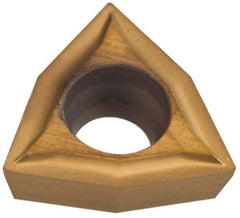 Hertel - WPGT 2150 HF1 HP520B Grade Carbide Boring Insert - Trigon, 80° Incl Angle, 1/4" Inscr Circle, 3/32" Thick, 0.004" Cnr Rad - Americas Industrial Supply