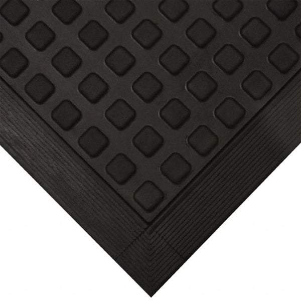 Wearwell - 3' Long x 2' Wide x 5/8" Thick, Anti-Fatigue Modular Matting Tiles - Black, For Dry Areas, Series 502 - Americas Industrial Supply