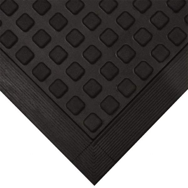 Wearwell - 5' Long x 2' Wide x 5/8" Thick, Anti-Fatigue Modular Matting Ramp Edge - Female, 1 Interlocking Side, Black, For Dry Areas, Series 502 - Americas Industrial Supply