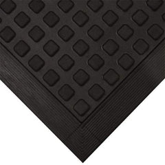 Wearwell - 5' Long x 2' Wide x 5/8" Thick, Anti-Fatigue Modular Matting Ramp Edge - Female, 1 Interlocking Side, Black, For Dry Areas, Series 502 - Americas Industrial Supply