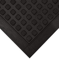 Wearwell - 5' Long x 3' Wide x 5/8" Thick, Anti-Fatigue Modular Matting Tiles - Black, For Dry Areas, Series 502 - Americas Industrial Supply