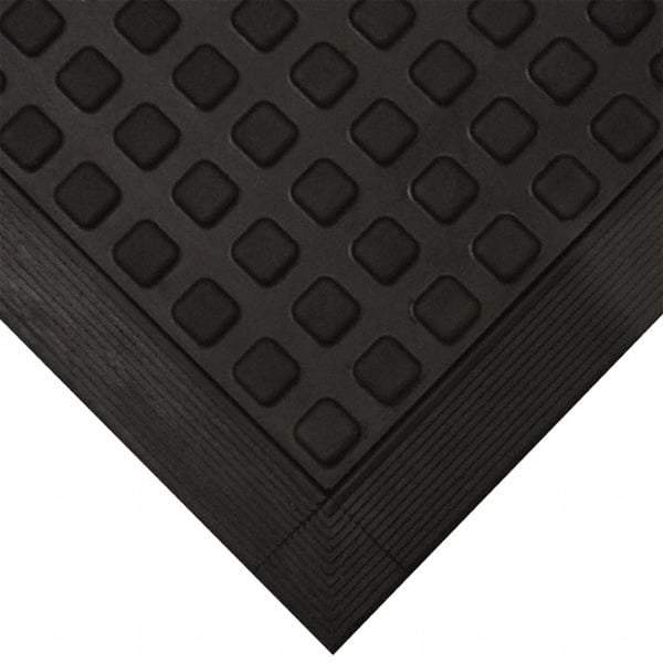Wearwell - 5' Long x 3' Wide x 5/8" Thick, Anti-Fatigue Modular Matting Ramp Edge - Female, 1 Interlocking Side, Black, For Dry Areas, Series 502 - Americas Industrial Supply
