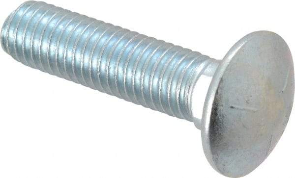 Value Collection - 1/2-13 UNC 2" Length Under Head, Standard Square Neck, Carriage Bolt - Grade 5 Steel, Zinc-Plated Finish - Americas Industrial Supply