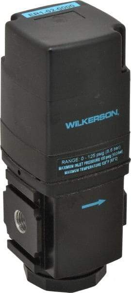 Wilkerson - 1/4 NPT Port, 165 CFM, Aluminum Electronic Regulator - 0 to 125 psi Range, 150 Max psi Supply Pressure, 2.35" Wide x 6.31" High - Americas Industrial Supply