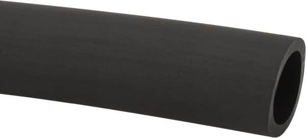 Made in USA - 1/2" ID x 11/16" OD, 3/32" Wall Thickness, Cut to Length (50' Standard Length) TPE Tube - Black, 64 Shore A Hardness - Americas Industrial Supply