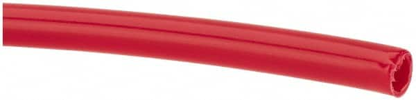 Made in USA - 11/64" ID x 1/4" OD, 0.04" Wall Thickness, Cut to Length (100' Standard Length) LLDPE Tube - Red, 205 Max psi, 44 Shore D Hardness - Americas Industrial Supply