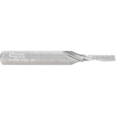 Onsrud - 1/8" Cutting Diam x 1/2" Length of Cut, 1 Flute, Upcut Spiral Router Bit - Uncoated, Right Hand Cut, Solid Carbide, 2" OAL x 1/4" Shank Diam, Single Edge, 21° Helix Angle - Americas Industrial Supply