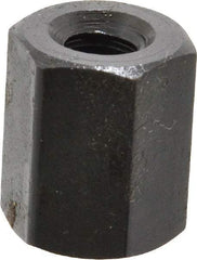 Gibraltar - 1/4-20 UNC, 5/8" OAL Steel Standard Coupling Nut - Black Oxide Coated, 1/2" Width Across Flats - Americas Industrial Supply