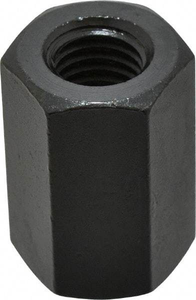 Gibraltar - 5/8-11 UNC, 1-5/8" OAL Steel Standard Coupling Nut - Black Oxide Coated, 1-1/16" Width Across Flats - Americas Industrial Supply