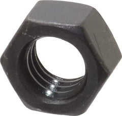 Gibraltar - 3/8-16 UNC Steel Right Hand Heavy Hex Nut - 9/16" Across Flats, 21/64" High, Black Oxide Finish - Americas Industrial Supply