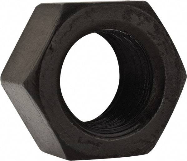 Gibraltar - 1/2-13 UNC Steel Right Hand Heavy Hex Nut - 3/4" Across Flats, 7/16" High, Black Oxide Finish - Americas Industrial Supply