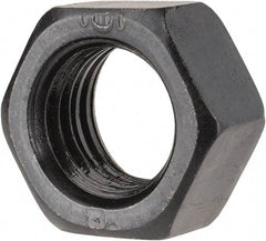 Gibraltar - 7/8-9 UNC Steel Right Hand Heavy Hex Nut - 1-5/16" Across Flats, 3/4" High, Black Oxide Finish - Americas Industrial Supply