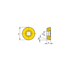 Milling Insert:  RDHX 0802M4SN-F50 CTCM245,  CTCM245,  Solid Carbide N/A Finish,