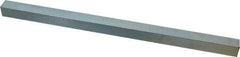 Made in USA - 12" Long x 5/8" High x 5/8" Wide, Zinc-Plated Undersized Key Stock - C1018 Steel - Americas Industrial Supply