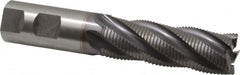 OSG - 1" Diam, Fine Pitch, 3" LOC, 5 Flute Cobalt Roughing Square End Mill - TiCN Finish, 5-1/2" OAL, 1" Shank Diam, Single End, 30° Helix - Americas Industrial Supply