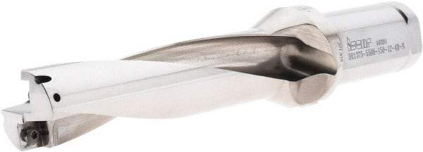 Iscar - 5-1/2" Max Drill Depth, 4xD, 1-3/8" Diam, Indexable Insert Drill - 2 Inserts, 1-1/2" Shank Diam, Straight Shank - Americas Industrial Supply