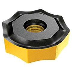 Iscar - ONMU080608 HP Grade IC28 Carbide Milling Insert - Uncoated, 0.2362" Thick, 0.7953" Inscribed Circle, 0.8mm Corner Radius - Americas Industrial Supply