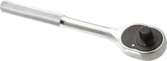 Proto - 1/2" Drive Pear Head Ratchet - Full Polish Chrome Finish, 10" OAL, 24 Gear Teeth - Americas Industrial Supply