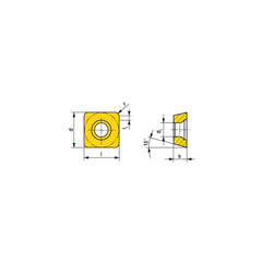 Milling Insert:  SDHT 120508FR-27P AMZ,  AMZ,  Solid Carbide N/A Finish,  1.0000″ OAW