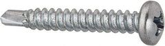 Value Collection - #6, Pan Head, Phillips Drive, 1" Length Under Head, #2 Point, Self Drilling Screw - Grade 1016-1024 Steel, Zinc-Plated Finish - Americas Industrial Supply