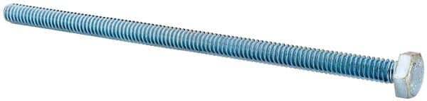 Value Collection - 1/4-20 UNC, 5" Length Under Head Hex Head Cap Screw - Fully Threaded, Grade 2 Steel, Zinc-Plated Finish, 7/16" Hex - Americas Industrial Supply