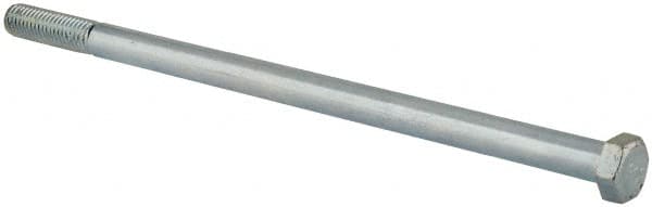 Value Collection - 1/2-13 UNC, 10" Length Under Head Hex Head Cap Screw - Partially Threaded, Grade 2 Steel, Zinc-Plated Finish, 3/4" Hex - Americas Industrial Supply