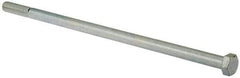 Value Collection - 1/2-13 UNC, 12" Length Under Head Hex Head Cap Screw - Partially Threaded, Grade 2 Steel, Zinc-Plated Finish, 3/4" Hex - Americas Industrial Supply