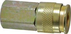 Value Collection - 1/4 Female NPT Universal Pneumatic Hose Coupler - Steel Zinc-Plated, 1/4" Body Diam - Americas Industrial Supply