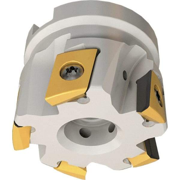 Iscar - 6 Inserts, 63mm Cut Diam, 22mm Arbor Diam, 14mm Max Depth of Cut, Indexable Square-Shoulder Face Mill - 0/90° Lead Angle, 40mm High, T290 FLN-15 Insert Compatibility, Through Coolant, Series SumoMill - Americas Industrial Supply