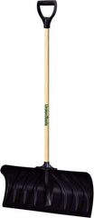 UnionTools - 24 Inch Wide Blade x 11 Inch High Blade Pusher Snow Shovel - 45 Inch Long Hardwood Handle - Americas Industrial Supply