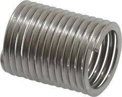 Recoil - M8x1.00 Metric Fine, 16mm OAL, Free Running Helical Insert - 13 Free Coils, Tanged, Stainless Steel, Bright Finish, 2D Insert Length - Americas Industrial Supply