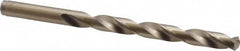 Cleveland - 5/16" 135° Cobalt Jobber Drill - Oxide/Gold Finish, Right Hand Cut, Spiral Flute, Straight Shank, 4-1/2" OAL, Split Point - Americas Industrial Supply